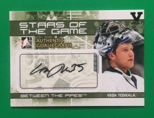 VESA TOSKALA (TORONTO) FINAL VAULT 09-10 BTP GOALIEGRAPH AUTOGRAPH A-VT