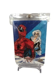Spider-Man: Into The Spider-Verse Sketch 1/1 Black Cat Peter Parker Darren Soto - Picture 1 of 5