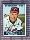 1967 Topps #307 Jim Beauchamp Atlanta Braves Vintage Baseball Card Ex/Mt