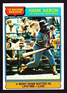 1976 TOPPS #1 HANK AARON RECORD BREAKER - Picture 1 of 3