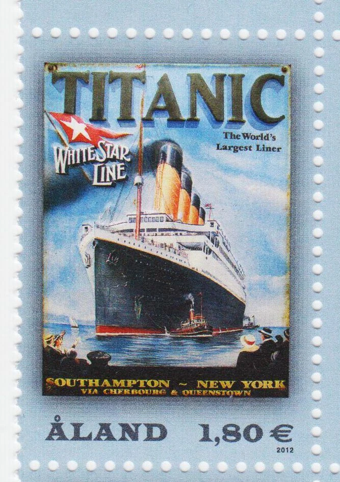 Titanic 100 años White Star Line barco barco Aland Finlandia como nuevo sello MNH 2012 Foto 1 de 1