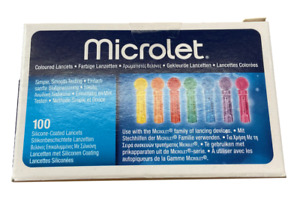 200 Microlet Coloured Lancets Diabetes Test Silicone Coated Colour Coded Lancet