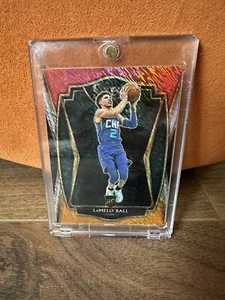 2020-21 Panini Select #183 Lamelo Ball Premier Red White Orange Shimmer Prizm - Picture 1 of 2