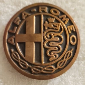 vintage 1970s Bronze Alfa Romeo Belt Buckle ub - Picture 1 of 2