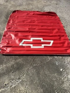 "Cubierta de caja de camioneta El Camino hecha a medida vinilo rojo y blanco Chevy Chevrolet 68"" de largo" - Imagen 1 de 11