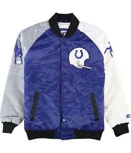 STARTER Mens Baltimore Colts Varsity Jacket, Blue, X-Large
