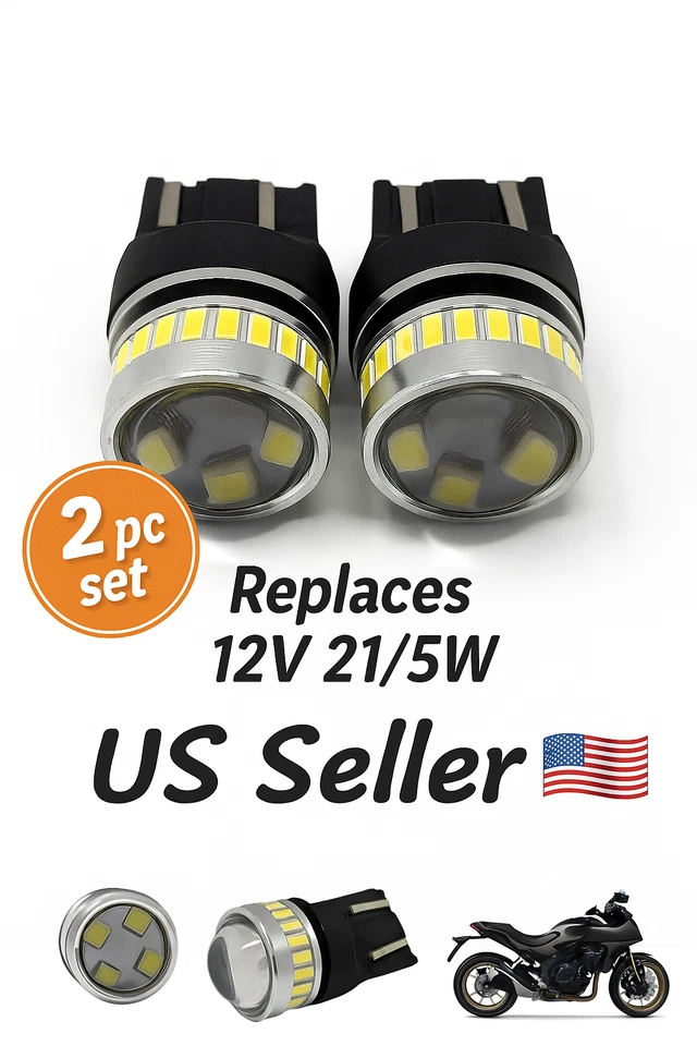 🌟Par de bombillas de señal de giro SUPER LED de 12V para Yamaha FZ6 FZ6R 2004-2017 ⬆️Brillos Foto 1 de 4
