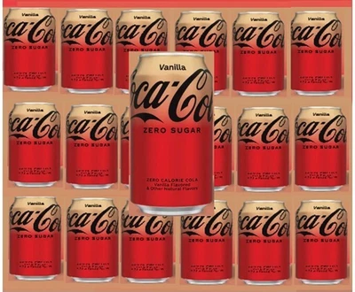 Coca-Cola Vanilla Soda Pop Zero Sugar, 12 fl oz, Pack of 18 - Image 1 of 3