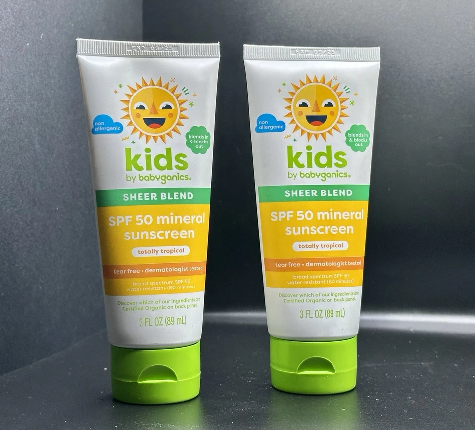 Babyganics солнцезащитный крем прозрачная смесь SPF 50 - 3 жидк. oz. Exp 09/2025 лот из 2 - Изображение 1 из 3