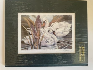 Passepartout Kunstwerk zusammen durchs Leben von Jody Bergsma Schwäne Pait - Bild 1 von 5