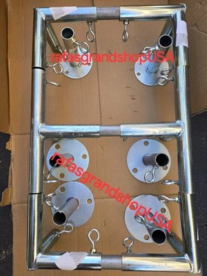 CANOPY FITTINGS KIT 6 Leg Canopy Low Peak 10x20 Fittings Set 3/4'' Carport Frame Shed Tent Flat New