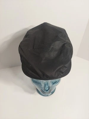 Gorra plana Newsboy Cabbie para niño se adapta a aproximadamente 6-12 años negro satinado Foto 1 de 4