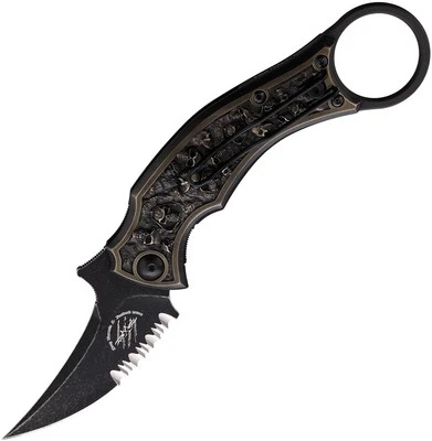 Bastinelli Creations Mako Linerlock Serrated Bronze BC-MAKFOSBZ N690  G10 - Image 1 of 2