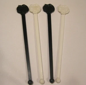 Beverly Hills Supper Club Newport Kentucky Swizzle /Stir Sticks Black & White 4 - Picture 1 of 5