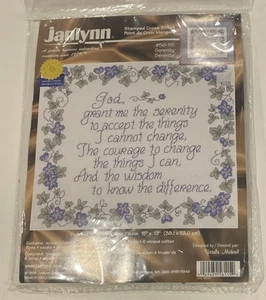 Counted Cross Stitch Kit Janlynn God Grant Me Serenity Stamped NEW - Picture 1 of 3
