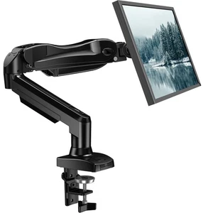 Single Monitor Arm Desk Mount for 13 to 32 inch Screens, Tool Free Height - Afbeelding 1 van 5