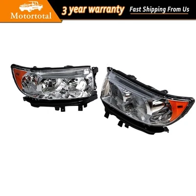 For 2006-2008 Subaru Forester Halogen Type Chrome Headlights Pair Left + Right — 第 1/4 张图片