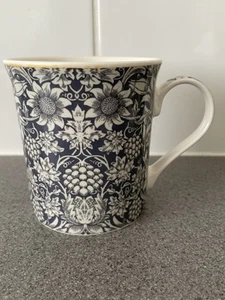 William Morris Mug Fine China Blue Sunflower Design - Picture 1 of 13
