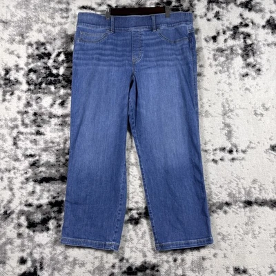 Pantalones de mezclilla rectos al tobillo Spanx vintage índigo para mujer talla 2XP elásticos Foto 1 de 4