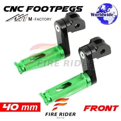 40mm Adjustable Green Rider Foot Pegs SHINOBI For XV 1100 Virago 88 89 90 91 92 — 第 1/4 张图片