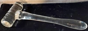 Mazo de vidrio transparente conmemorativo vintage soplado a mano de 10" sólido RARO ÚNICO - Imagen 1 de 6