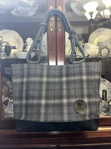 The Classic Farmhouse Shoulder Bag Plaid Wood stove Blue/gray - Picture 1 of 11