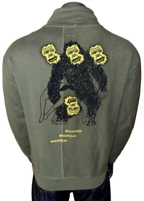 ¡NUEVO CON ETIQUETAS! Sudadera Converse X Brain Dead Overdye Bananas para hombre mediana excedente de campo Foto 1 de 4