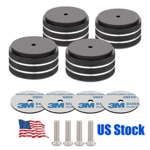 4PCS Aluminium Pad Stand Audio Speaker Subwoofer Isolation Foot Pad NEW US STOCK - Picture 1 of 22