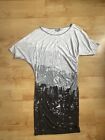 Mary portas Grey Ombré Art Abstract T-shirt Dress Uk 10