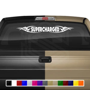 #106 SUPERCHARGED Decal Sticker Windshield Window Vinyl Graphic Car Truck JDM - Picture 1 of 7