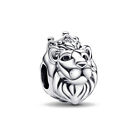 Charm Dangle 925 Silber Löwe Tier Kopf Steinchen - Anhänger für Pandora Armband