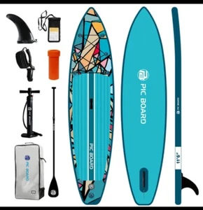 11' Inflatable Stand Up Paddle Board Surfboard SUP Paddelboard with complete - Picture 1 of 5