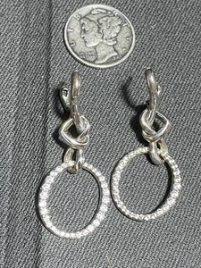 Herz Knoten Ohrhänger S925 Ale Pandora Oval - Bild 1 von 5