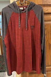 Vans Off the Wall Hoodie Maroon/Gray Henley Herren Gr. XXL - Bild 1 von 7