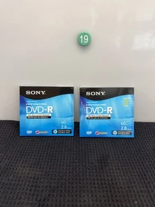 Confezione 2 DVD-R Double Face Sony Handycam 2,8 GB 60 minuti double face NUOVI - Foto 1 di 1