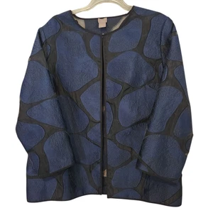 Chaqueta Chicos Mujer Talla 2 (12/14) Frente Abierto Chaqueta Malla Transparente Espalda Azul Marino - Imagen 1 de 11