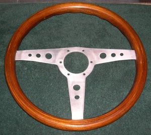 Personal Collaudo 3-Spoke Wood and Metal Steering Wheel, 13", Made in Italy - Picture 1 of 1