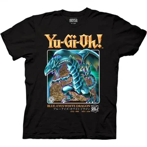 Yu-Gi-Oh Blue Eyes White Dragon 25th Anniversary T-Shirt Ripple Junction Tee NEW - Picture 1 of 3