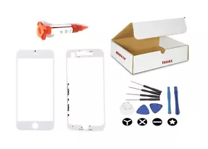 Screen Repair Kit Fit iphone 7 White Front Glass Lens Bezel Frame Replacement - Picture 1 of 1