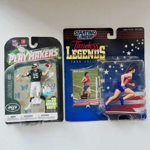 Tim Tebow Action Figure NFL Broncos Play Makers & Bruce Jenner Timeless Legends - Picture 1 of 6