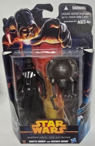 Star Wars Darth Vader & Seeker Droid 4" Figure 2013 Hasbro Mission Series - Picture 1 of 9