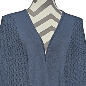 J. Jill Cashmere Draped Open Front Cardigan Blue Topper Wrap - Size 4X - $269 - Picture 1 of 5
