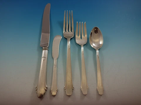 Hunt Club by Durgin Sterling Silver Flatware Set 8 Service 44 Pcs Dinner Size Cover