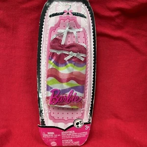 NOS - Vintage 2009 Barbie Striped Dress Fashion Outfit Mattel shimmery - Picture 1 of 4