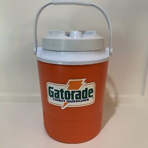 Rubbermaid Gatorade 1 Gallon Cooler Water Jug Spout Orange Camping Tailgate 1504