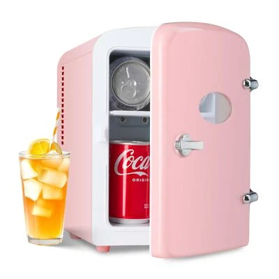 Mini Nevera Portátil 4L 6 Latas Refrigerador Compacto y Calentador con Ventana Rosa Foto 1 de 4