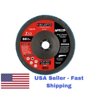 7" Zirkonia Fächerscheibe - Typ 29, Dorn 7/8", 80-mittlere Körnung. USA LAGER - Bild 1 von 5