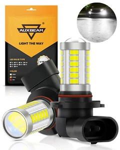 AUXBEAM 9145 9140 H10 LED Fog Lights Bulbs for Ford F150 1999-2023 Super Bright - Picture 1 of 12