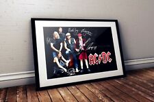 ACDC Angus Malcolm Stevie Young Chris Autographed Poster Print. Great Gift