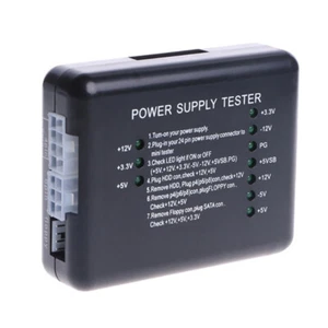 Computer Desktop PC PSU ATX Power Supply Tester Meter Check SATA HDD 20/24 8/6/4 - Picture 1 of 7